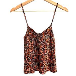 Y2K Babydoll Ditsy Floral Camisole Top Size XS Cottage Prairie Chic Dark Fairy